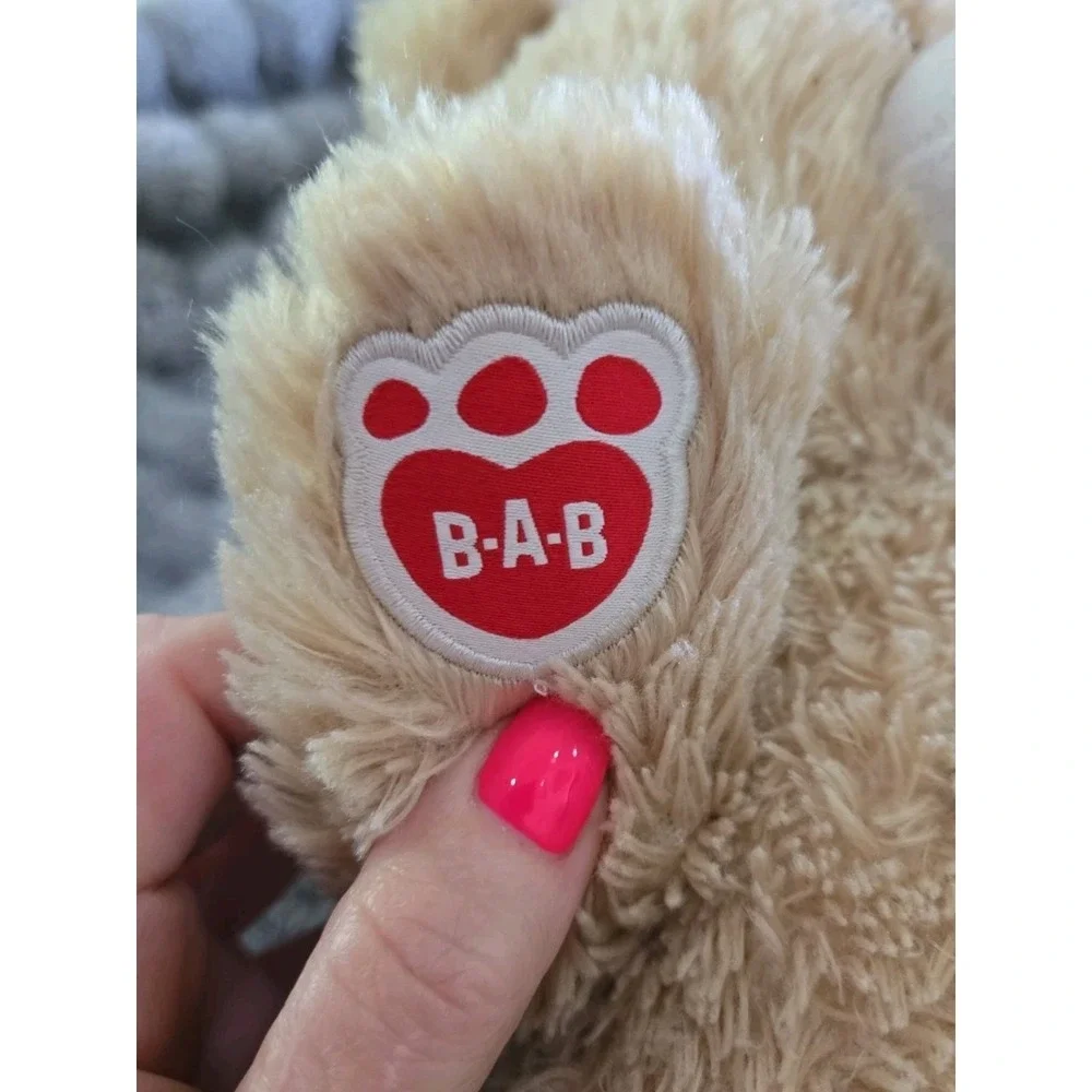 Build-A-Bear Workshop Birthday Treat Bear Tan Plush Confetti Feet Happy Birthday